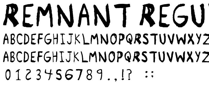 Remnant Regular font